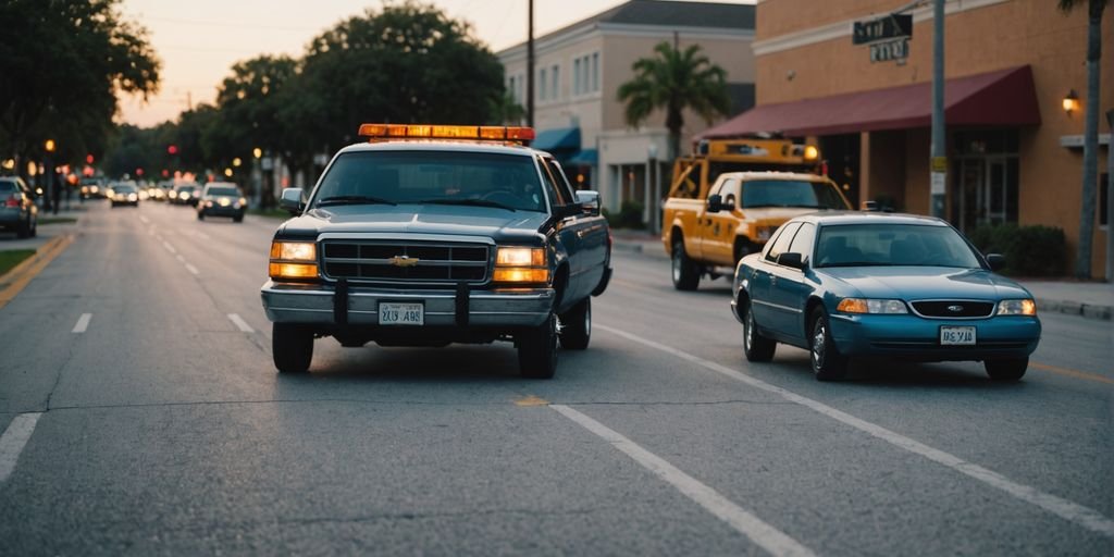 Local towing service helping a car in Kissimmee